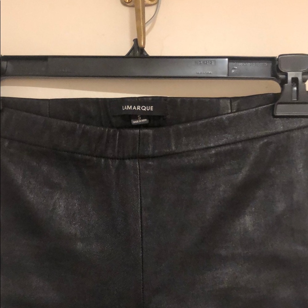 Lamarque black skinny leather leggings